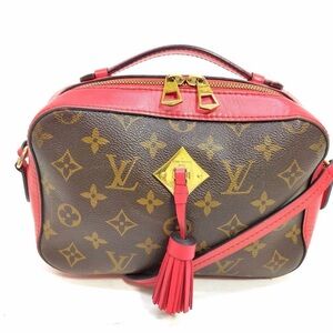 Louis Vuitton Saintonge Crossbody In Monogram And Red!  Authentic!